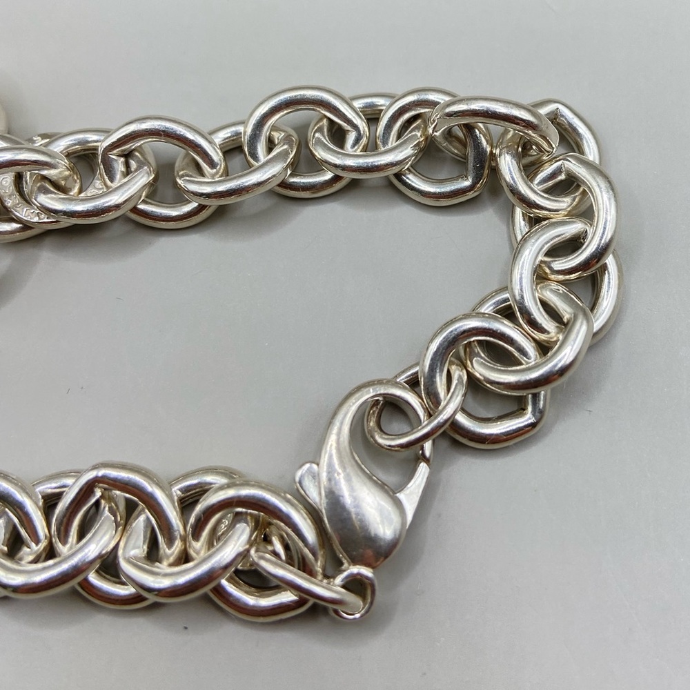 Tiffany & Co. Silver Chain Bracelet with Gold Drop Charm - Picture 13 of 14